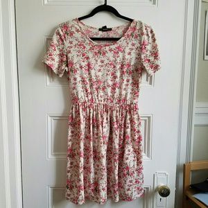 Pink floral forever 21 tshirt dress